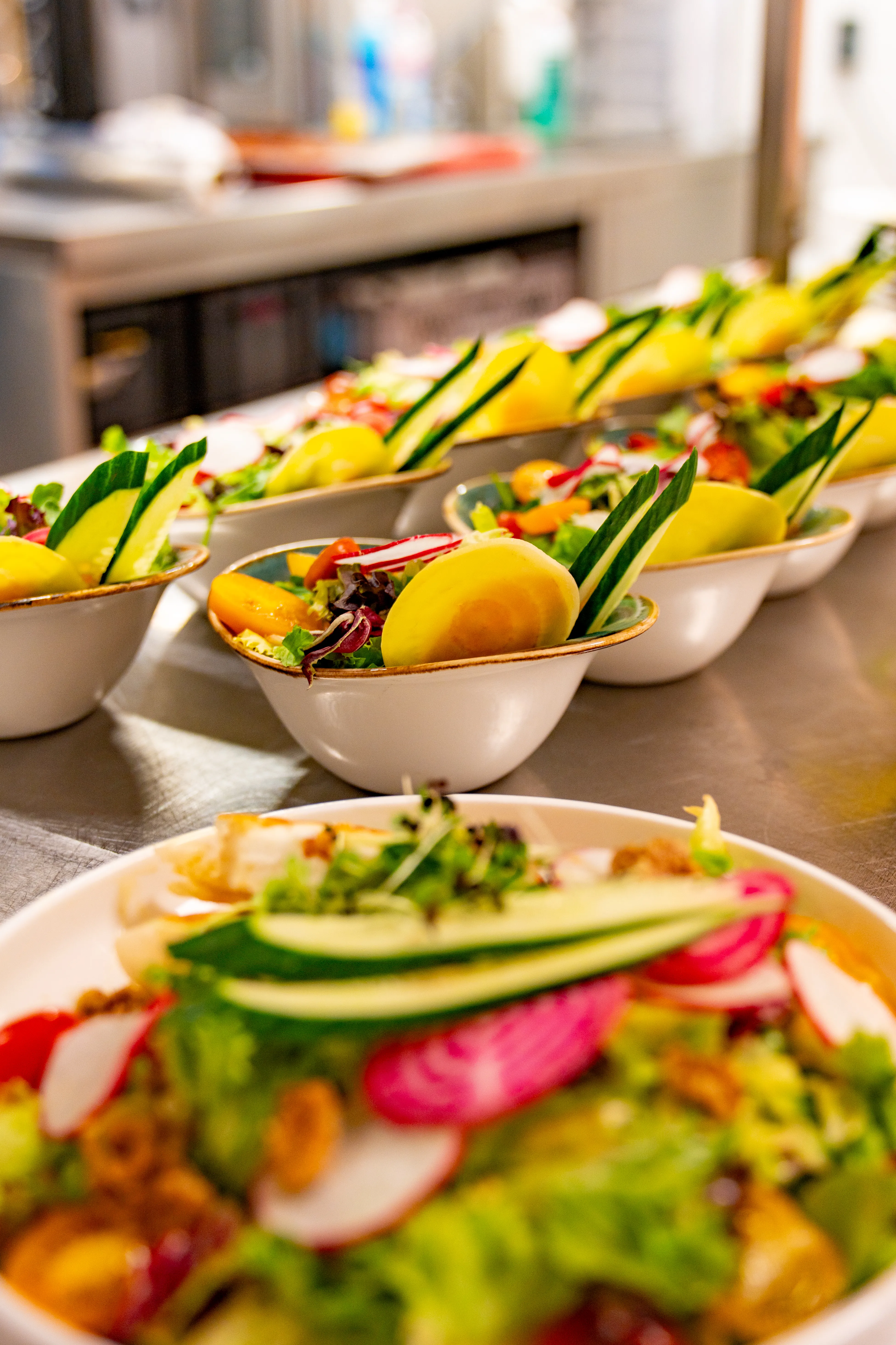 Vegetarische Kreationen - Catering in Köln Vegetarische Kreationen stilvoll angerichtet